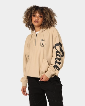 Carr?? Royale Quarter Zip Hoodie Stone Anti Static Lining Memory