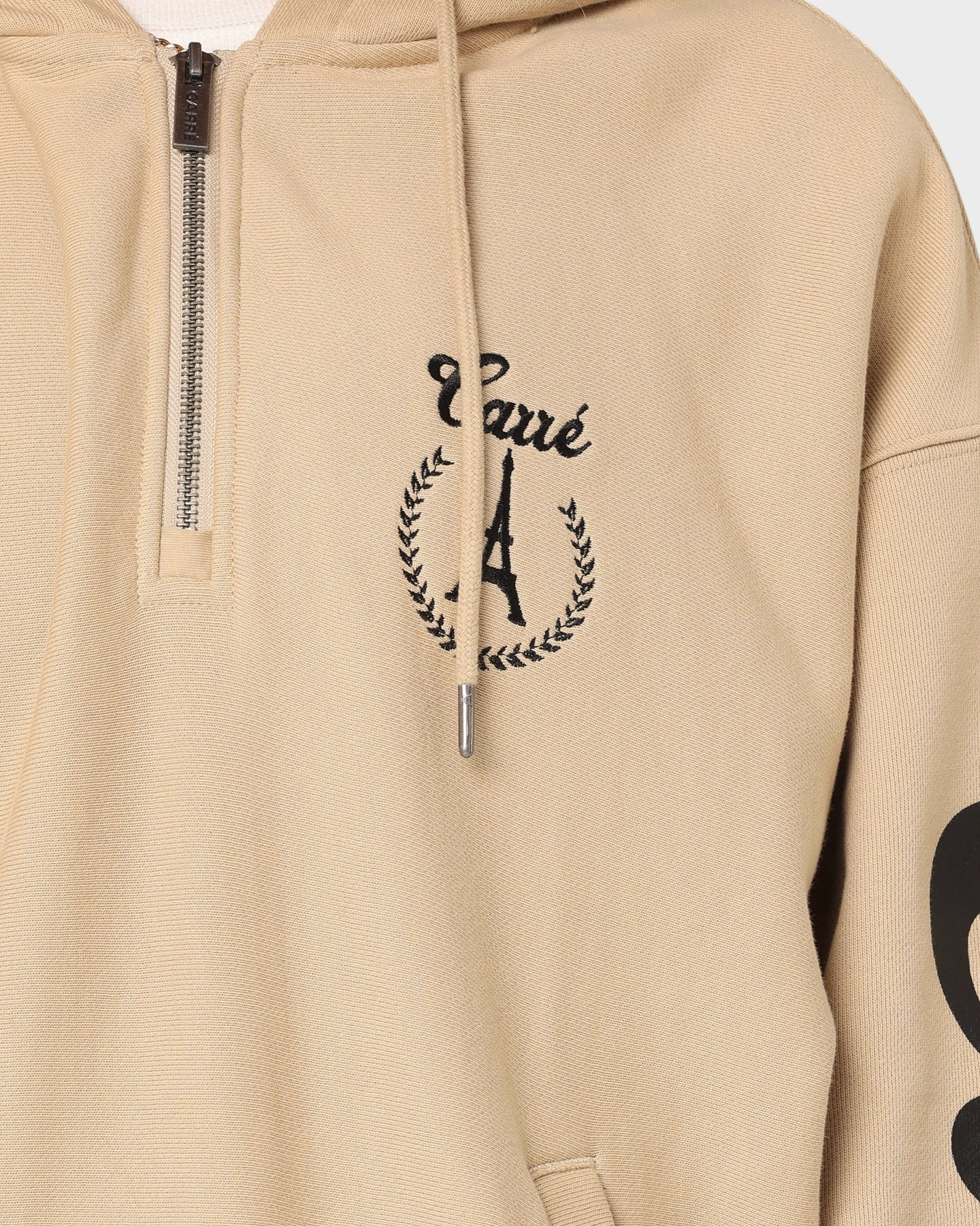 Non Restrictive Silhouette Carr?? Royale Quarter Zip Hoodie Stone