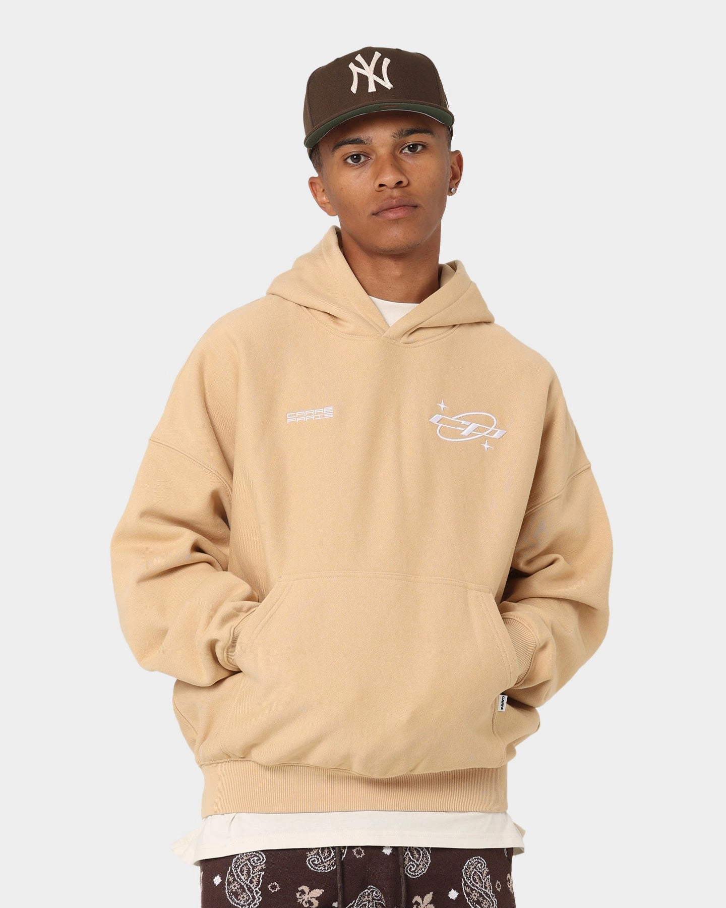 Collectible Carr?? Star Sign Oversized Hoodie Dark Tan