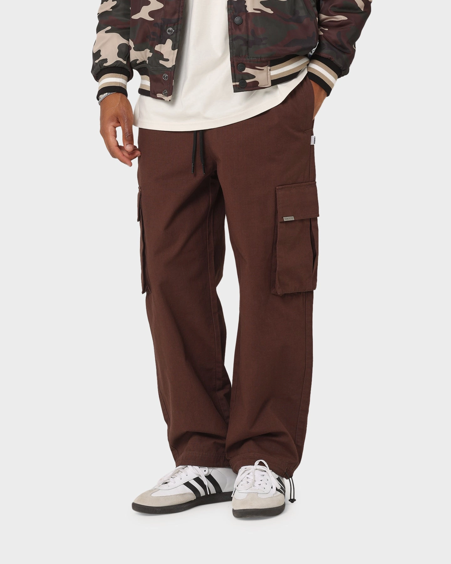 Comfy Waistband ExtendedSizeRange Carr?? Superior Cargo Jogger Dark Brown