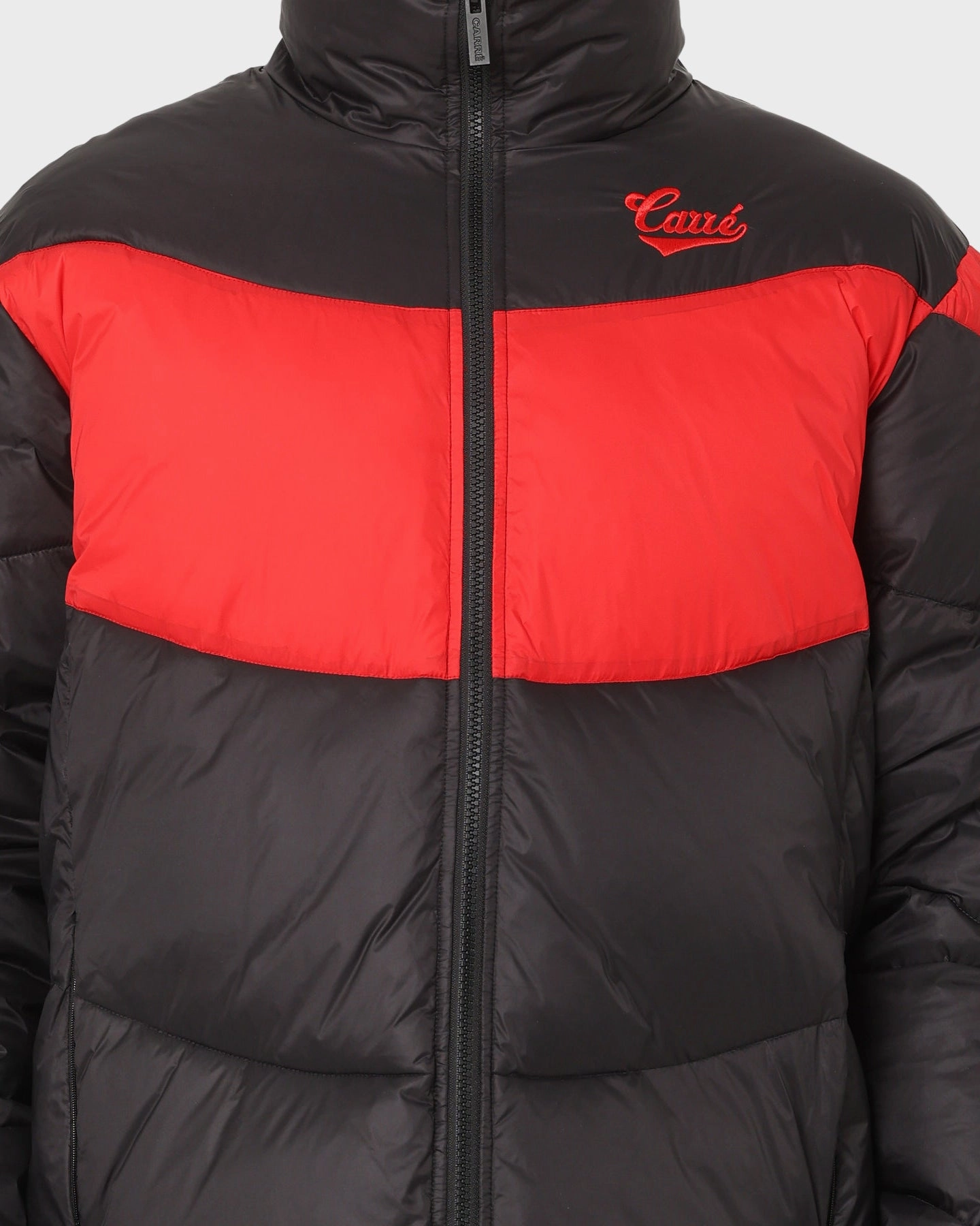 Carr?? Wave Puffer Jacket Black/Red Flexible Seams