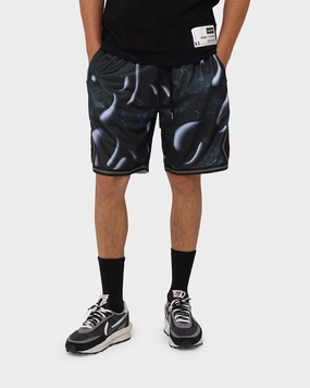 Carr?? X Kenny Scharf Darkness Of Paris Ball Shorts Black Retro Style