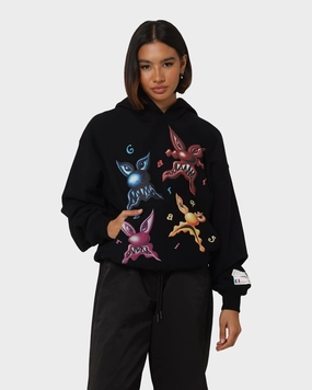 Carr?? X Kenny Scharf Meanie Oversized Hoodie Black Unstructured Shoulder Cut Storm Fit