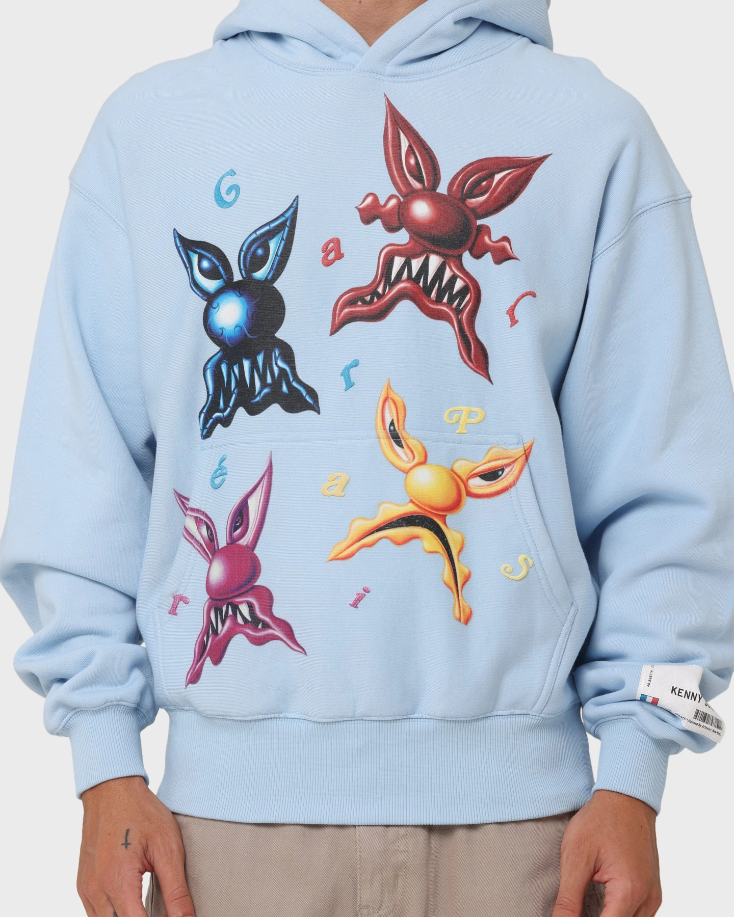 plus-size WeightDispersing Padding Carr?? X Kenny Scharf Meanie Oversized Hoodie Light Blue
