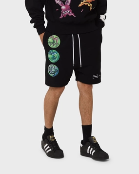 Carr?? X Kenny Scharf Multi Face Sweat Shorts Black AntiOdorTreatment Team Spirit