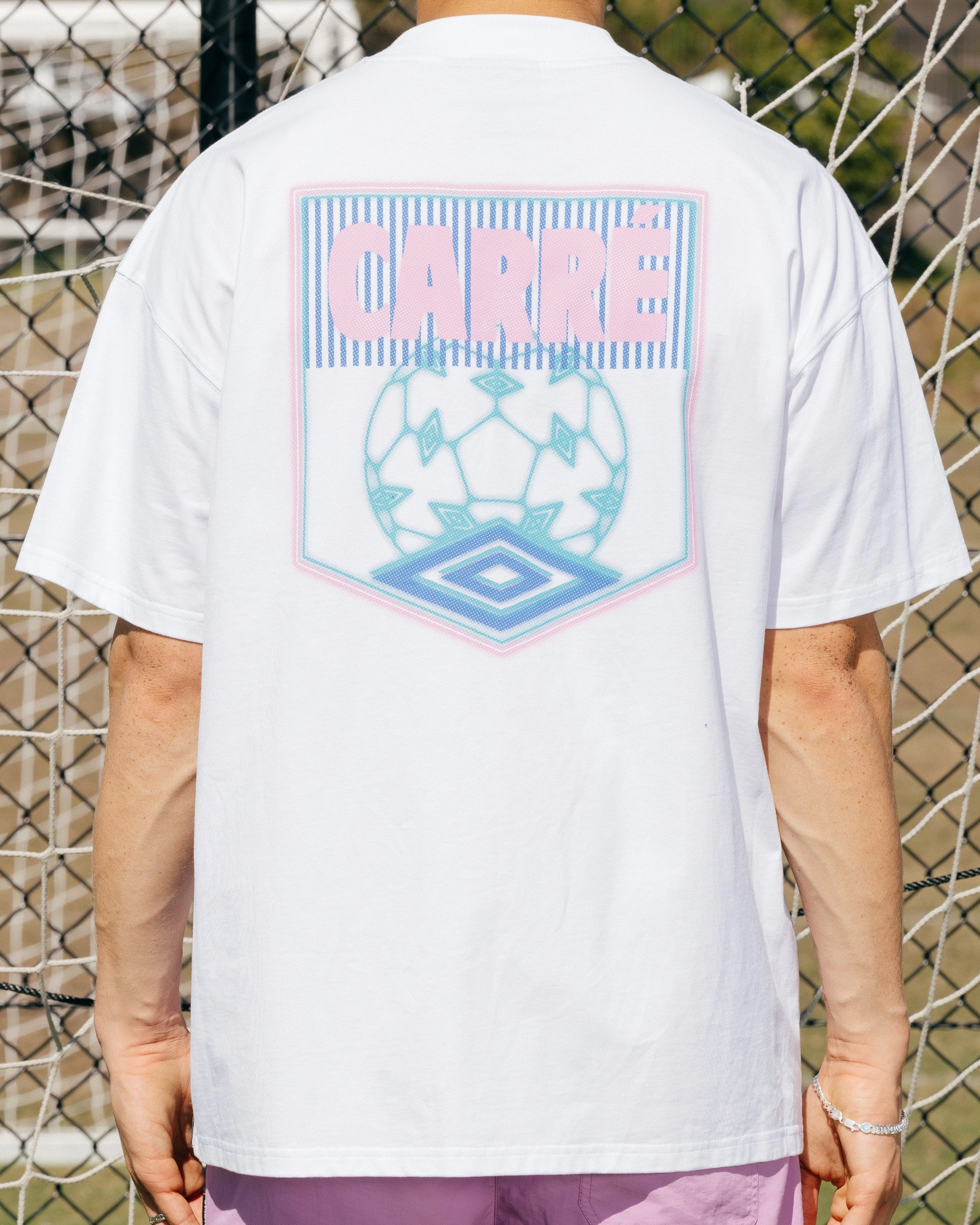 Carr?? X Umbro Forward Vintage T-Shirt White Ribbed Neckline Machine washable
