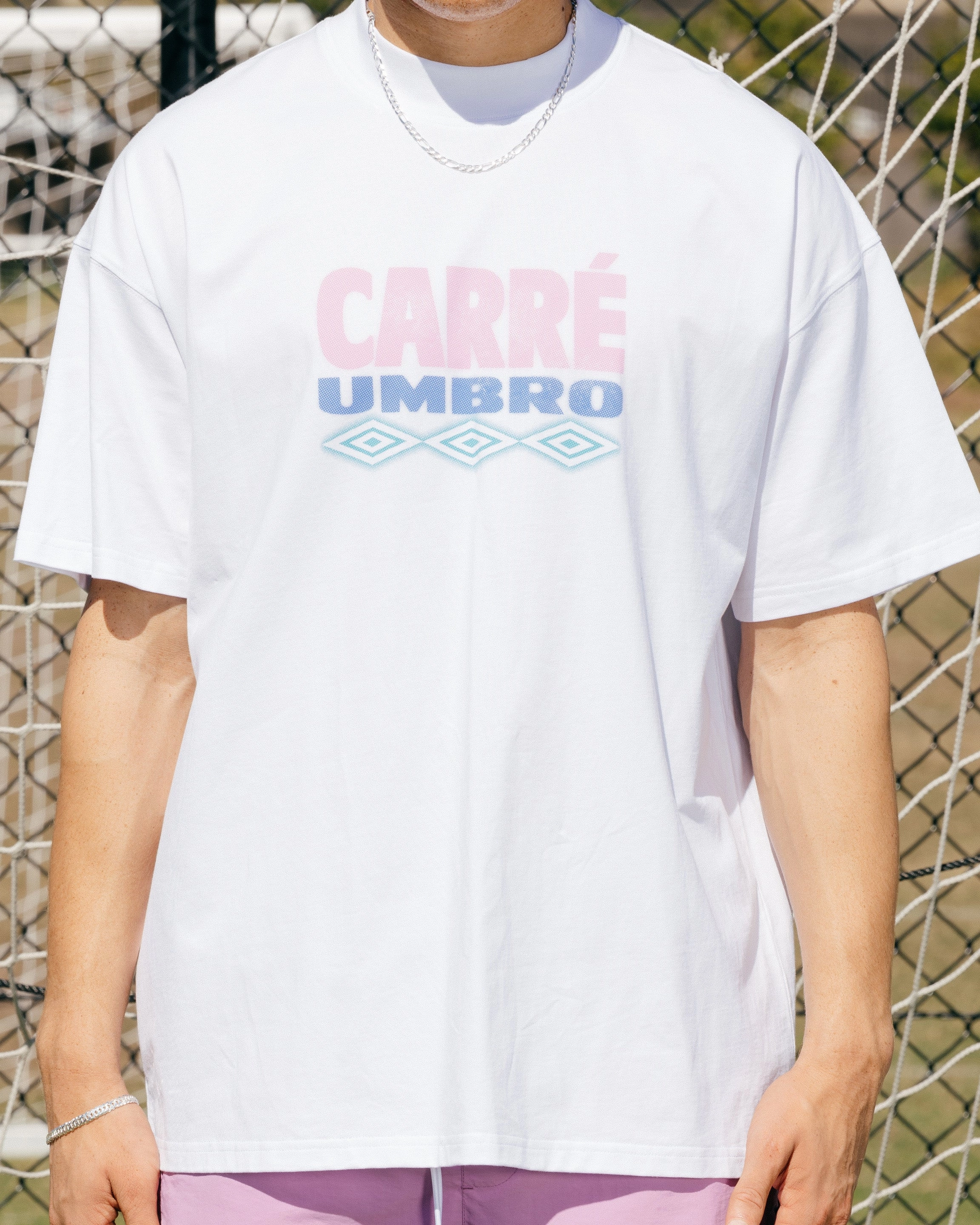Textured Surface Anti Perspiration Lining Carr?? X Umbro Forward Vintage T-Shirt White