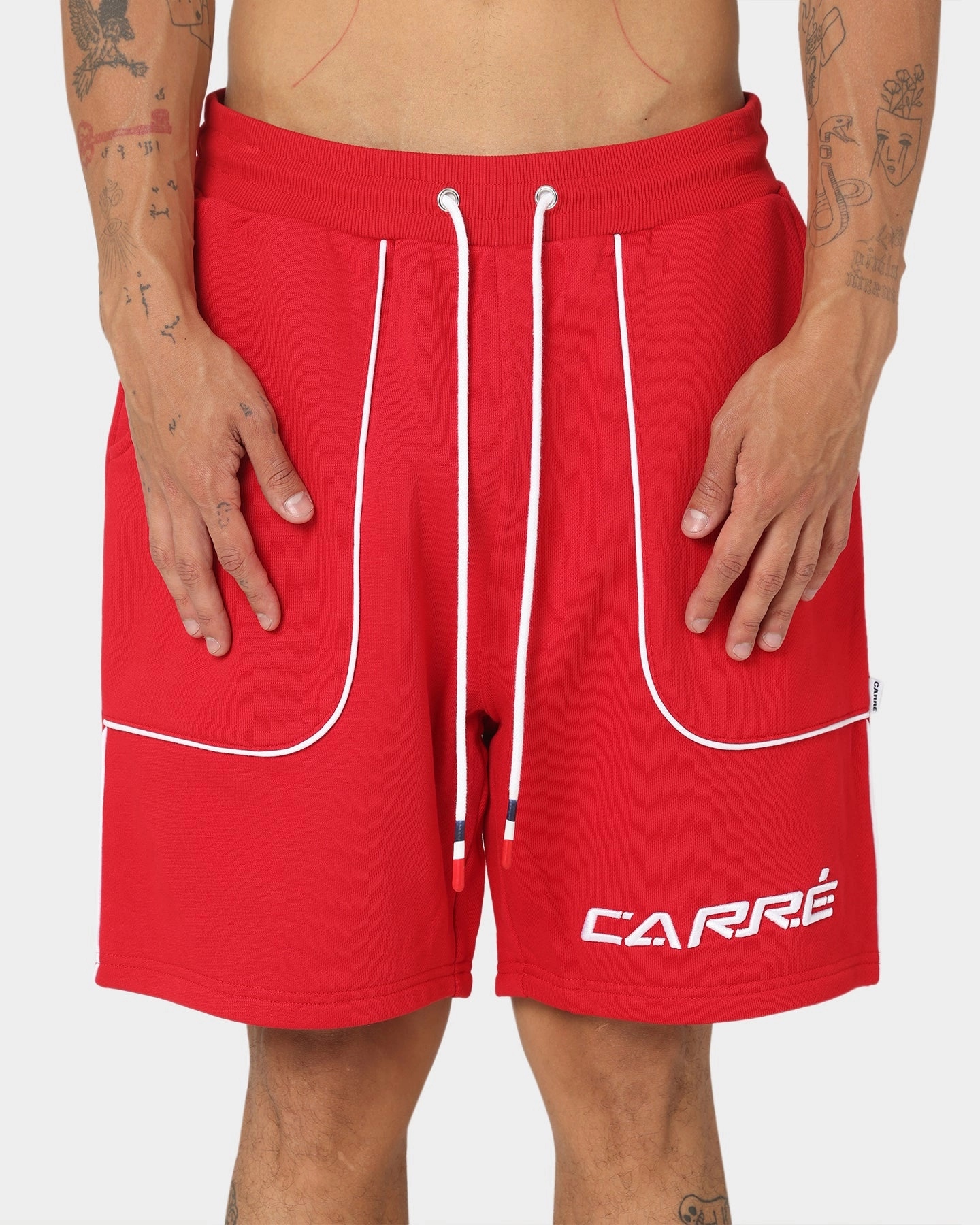 Carre Ange Track Shorts Red Everyday Style
