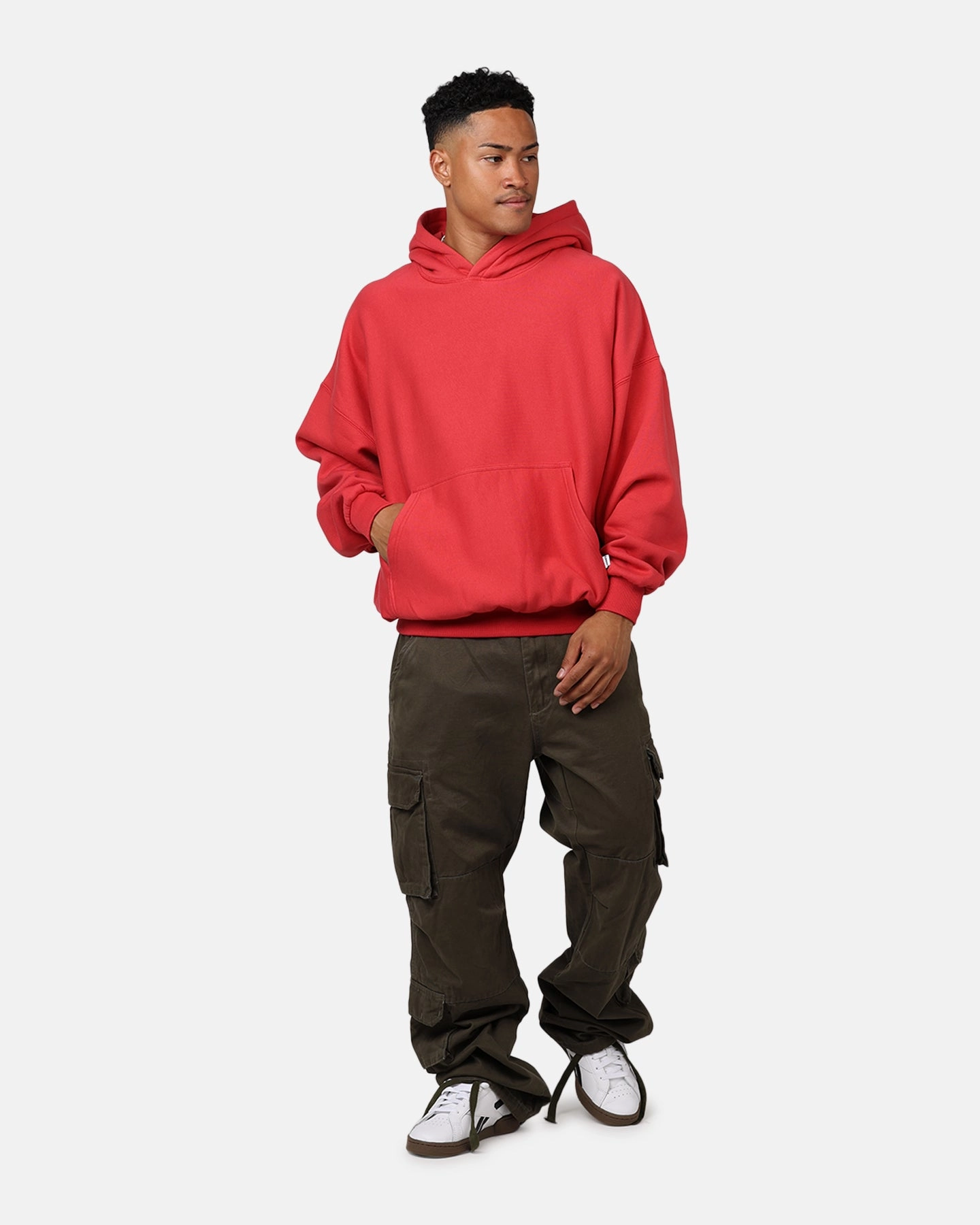 Conquer Carre Arch Oversized Hoodie Red
