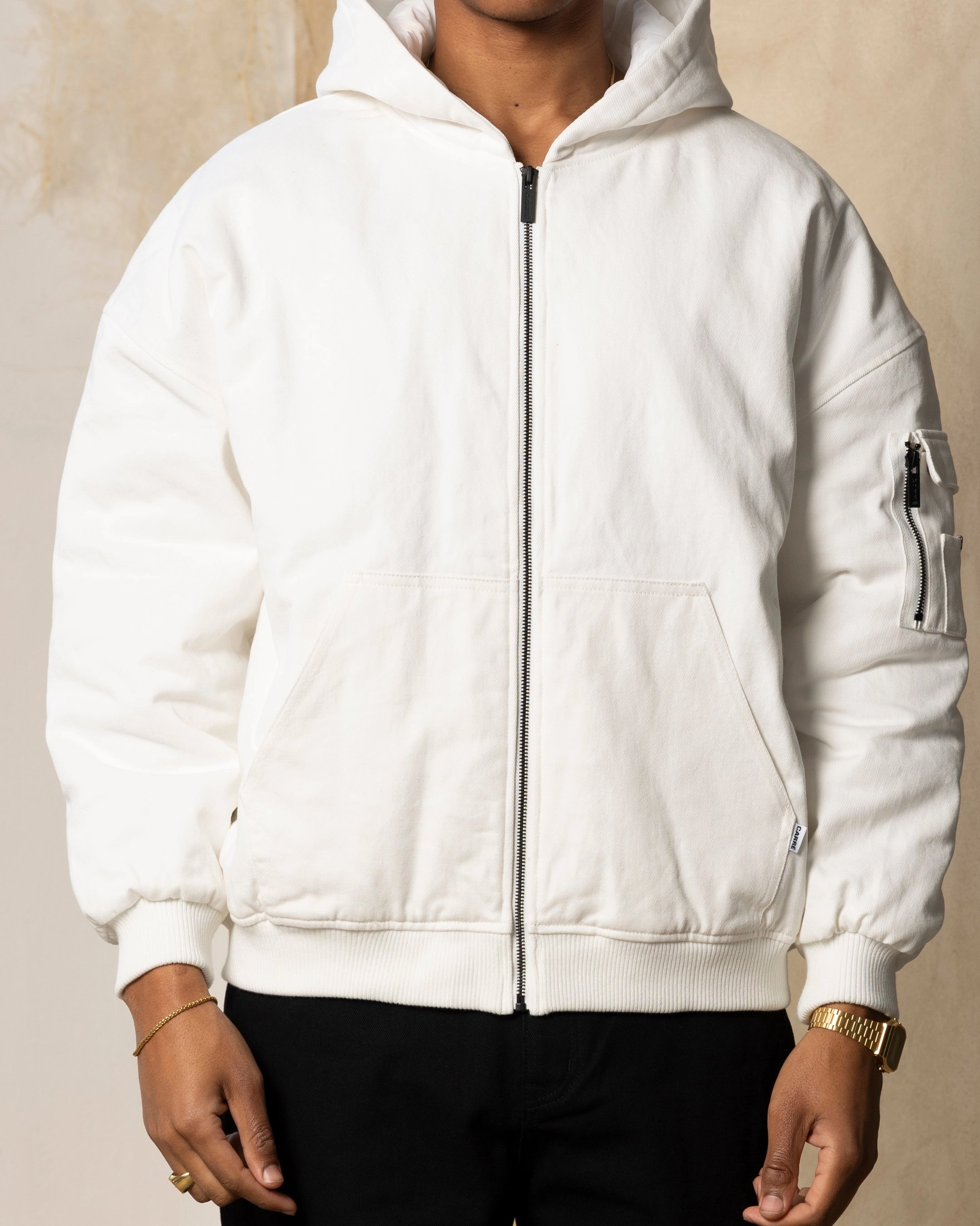 Detachable Collar Trail Use Carre Arch Work Bomber Jacket Off White
