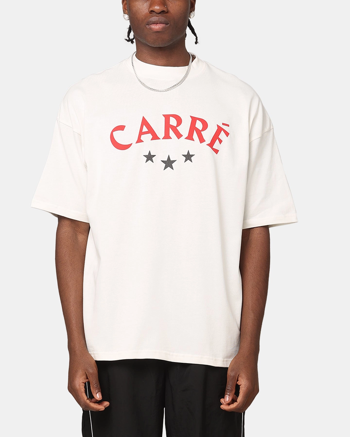 Carre Athletic Prestige Mockneck T-Shirt Off White Versatile Fit Gym workout