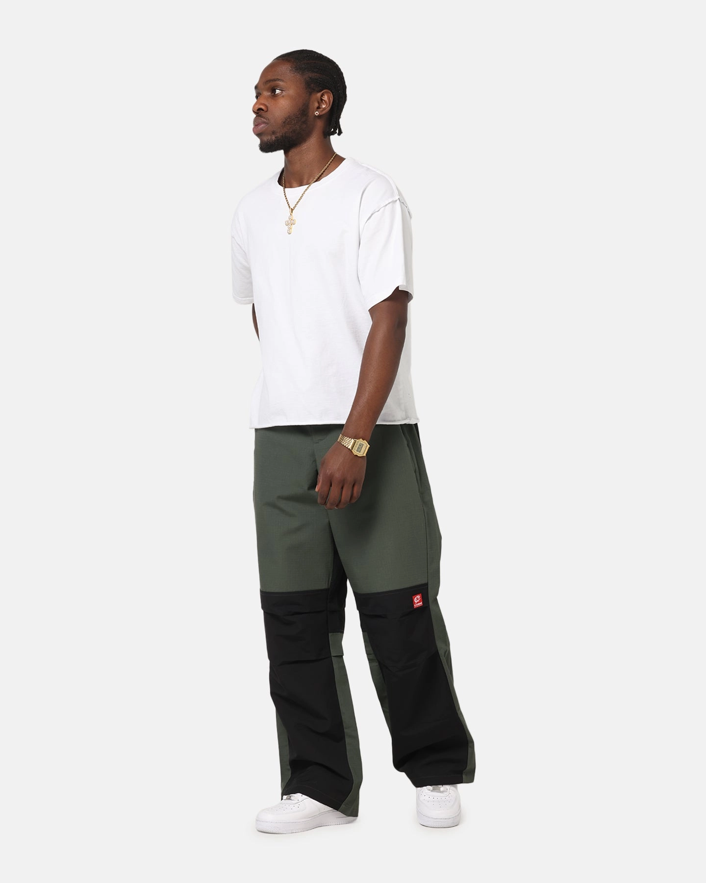 Carre Avalanche Baggy Pants Khaki/Black Flattering Shape