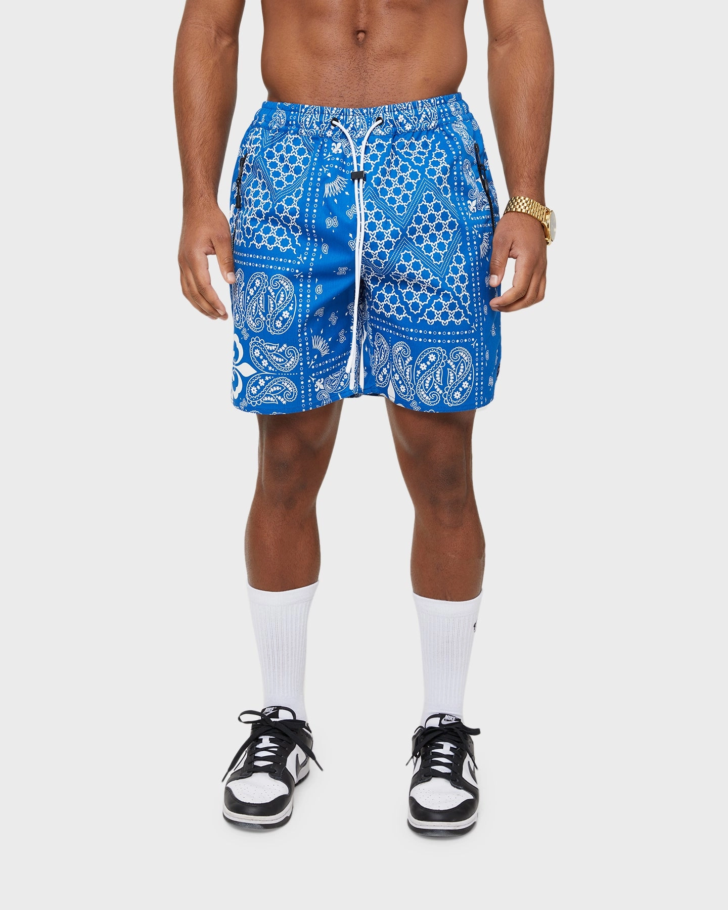 EcoFriendlyMaterials checkered pattern Carre Bandana Ultra LP Shorts Blue