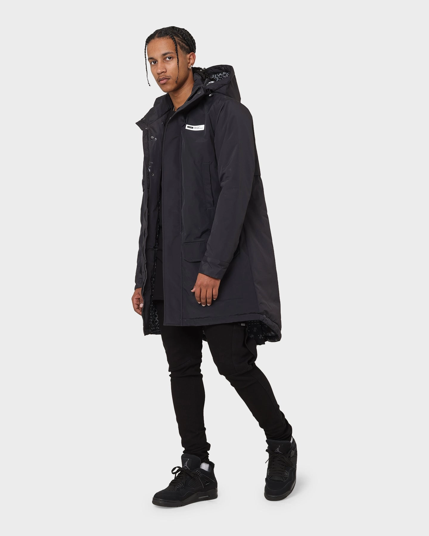 Carre Bandana Ultra Trench Coat Black Bargain