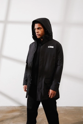 Carre Bandana Ultra Trench Coat Black Bohemian