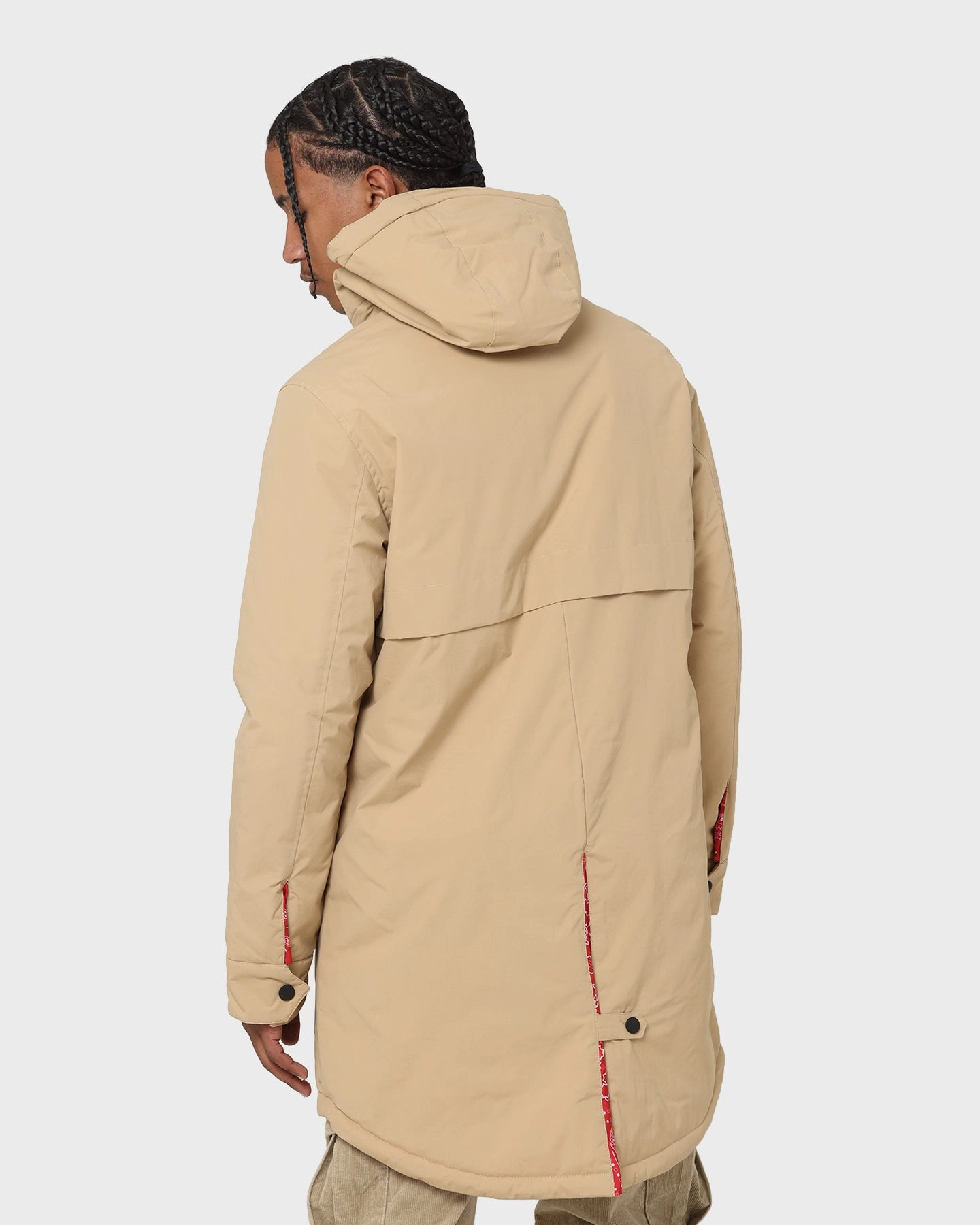 students Endure Carre Bandana Ultra Trench Coat Stone
