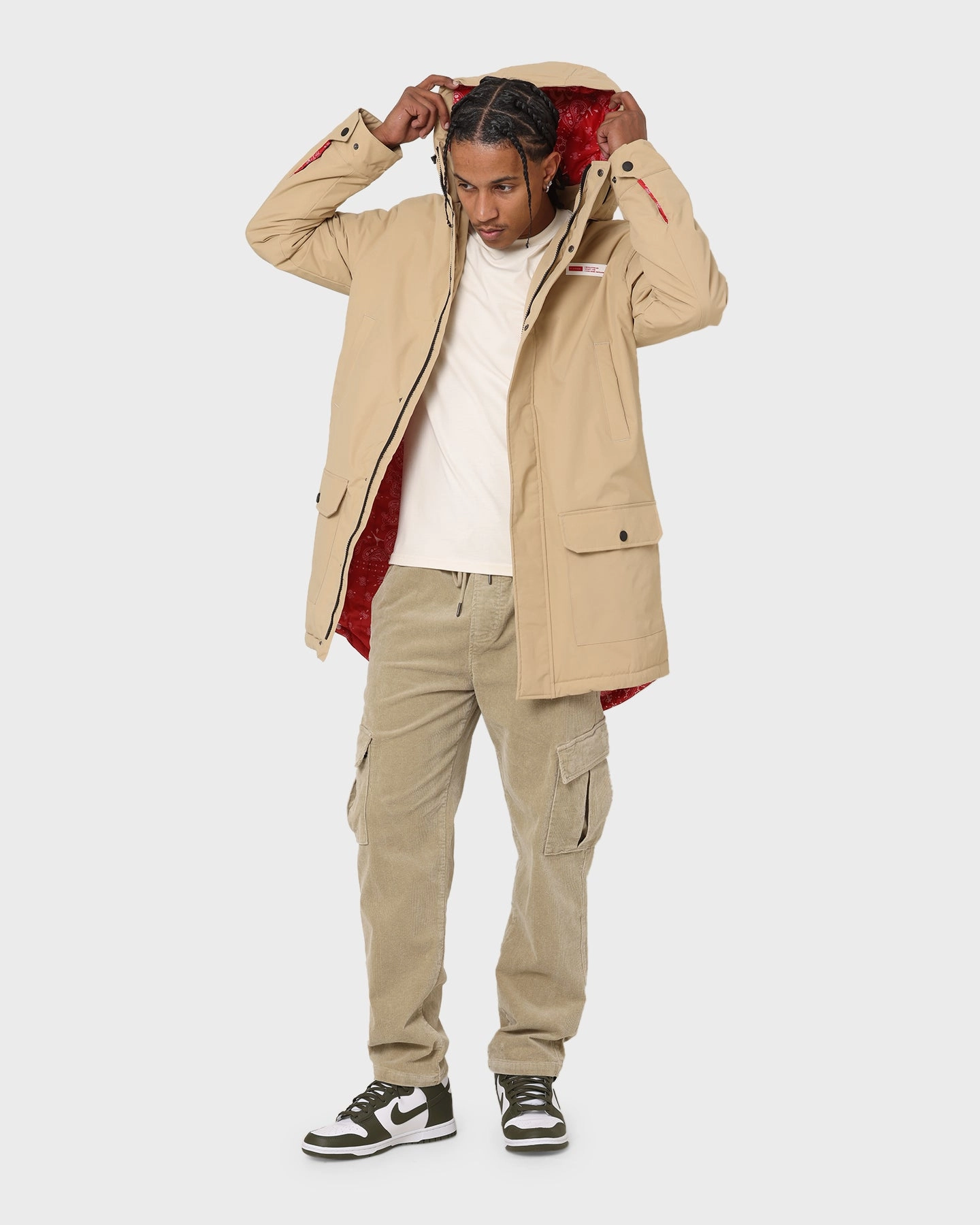Carre Bandana Ultra Trench Coat Stone work event