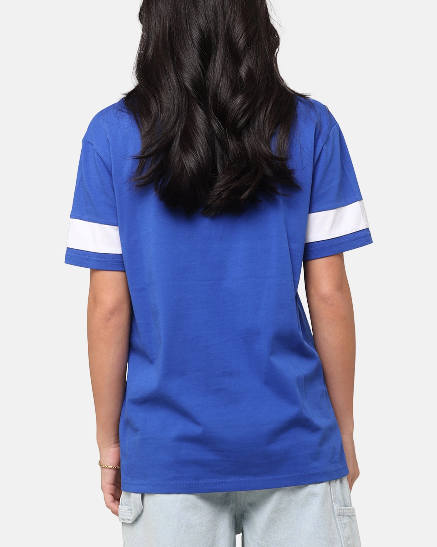 Sporty Style Wear Carre Bars T-Shirt Royal/White