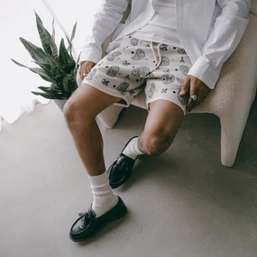 Carre Big Bandana Knitted Shorts Off White Cool Breeze