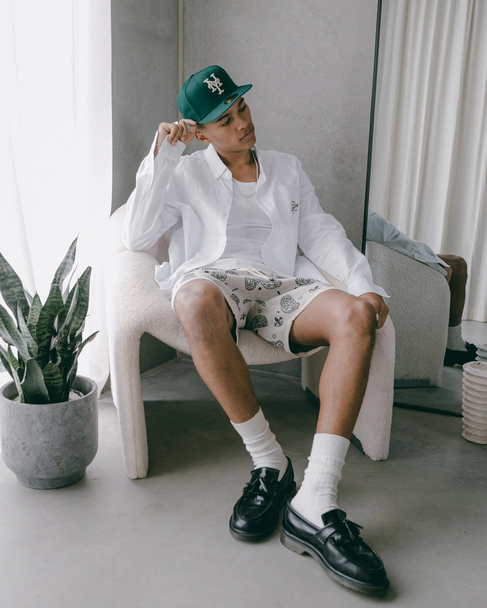 Carre Big Bandana Knitted Shorts Off White No Ride Up Technology