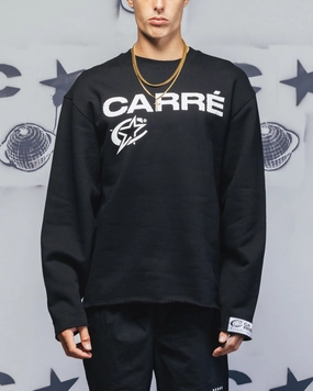 Moisture Wicking Fabric Carre Blackout Crewneck Black