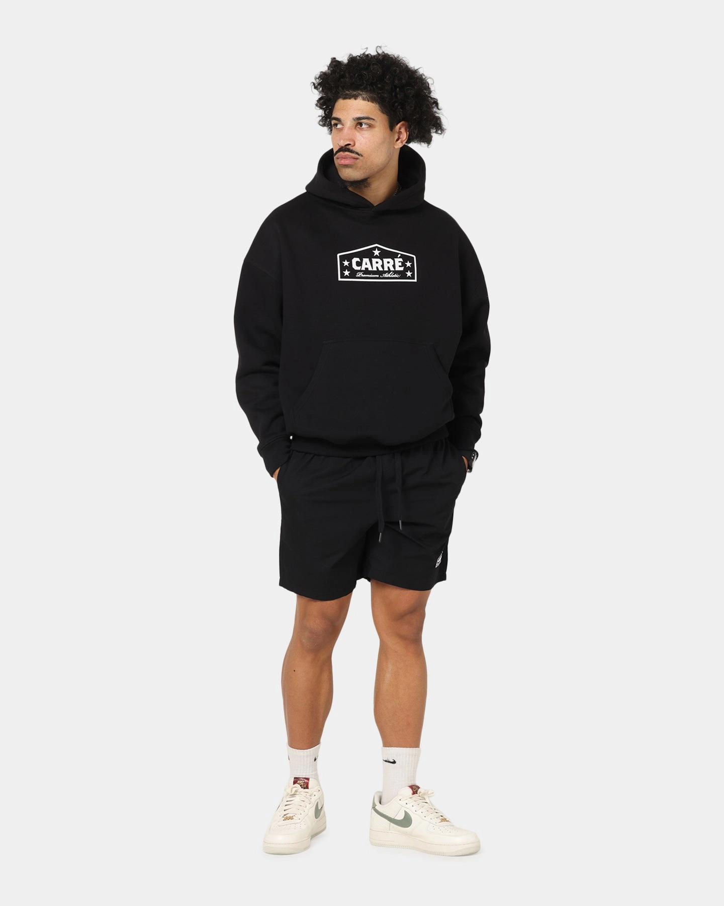 Carre Block Star Hoodie Black anti - slip fire - resistance test passed