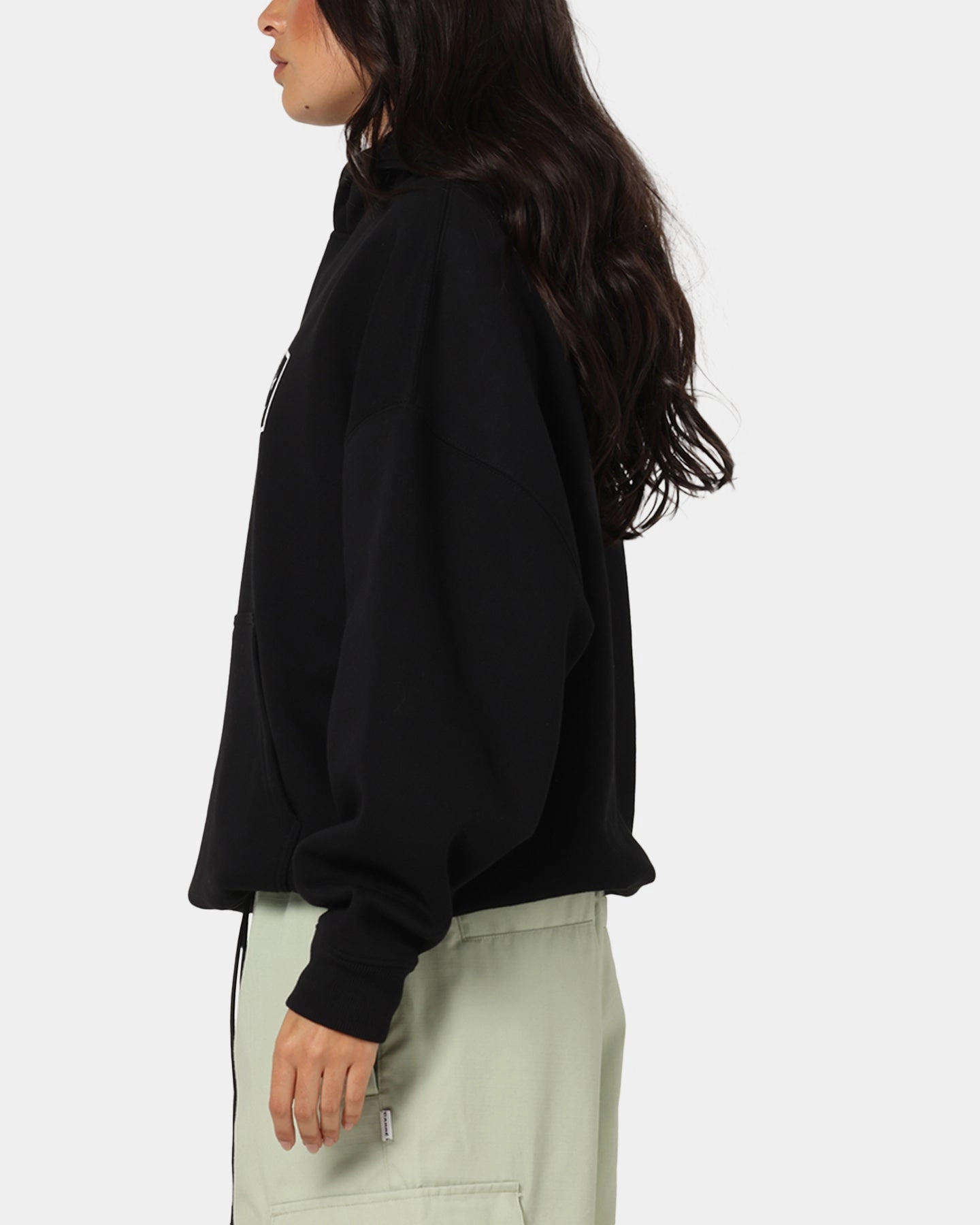 Carre Block Star Hoodie Black Flexible Hood Animal Print