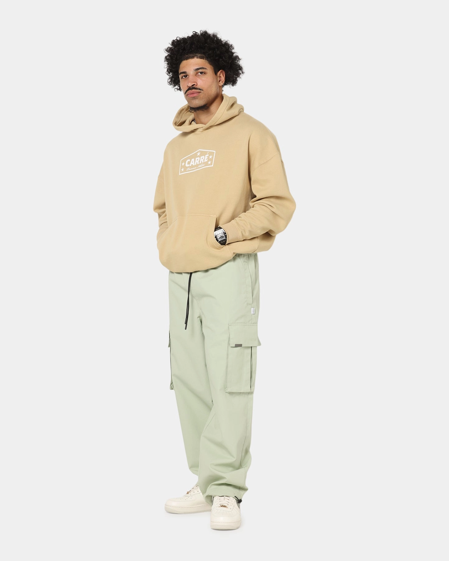 Quick Drying Fabric high - strength structure Carre Block Star Hoodie Stone