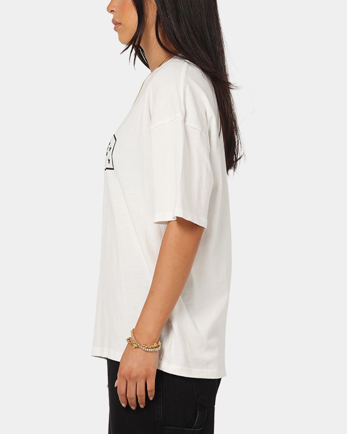 Oversized Cut Carre Block Star T-Shirt Off White