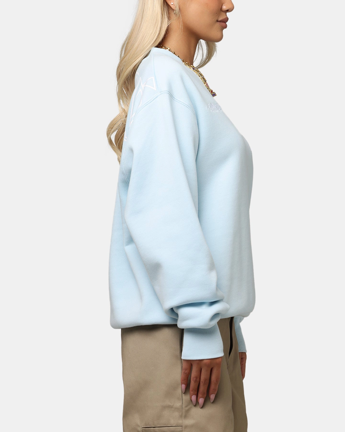 Carre Bloom Crewneck Light Blue AbrasionResistantEdging