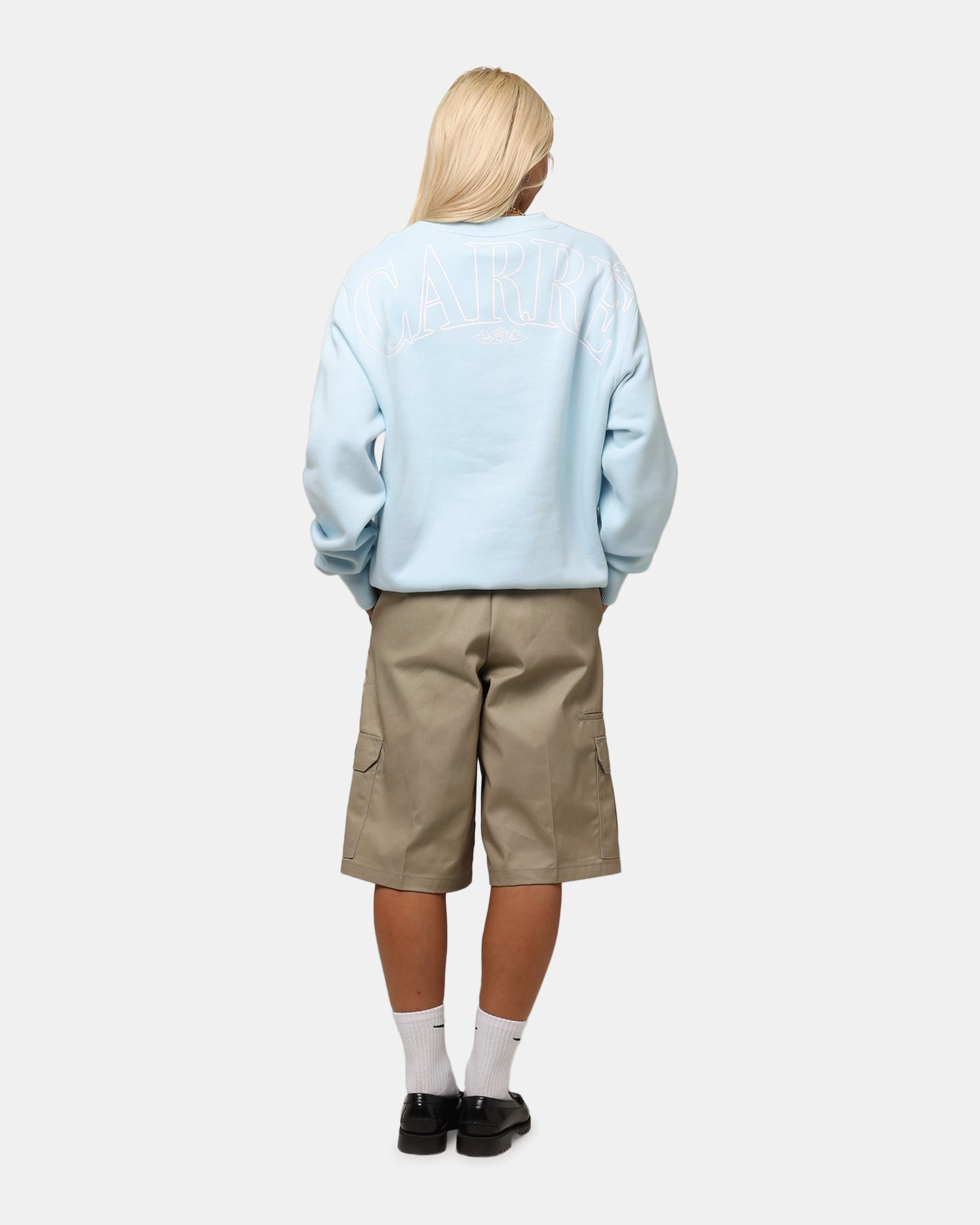 Lightweight Material Carre Bloom Crewneck Light Blue