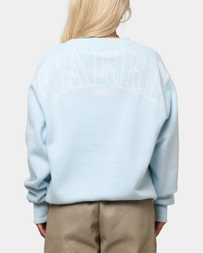 Hooded Comfort Fit Stain Proof Carre Bloom Crewneck Light Blue
