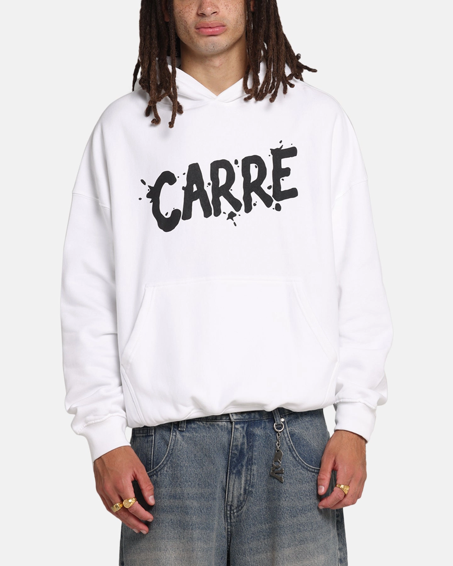 Carre Blotted Hoodie White Reliable Performance