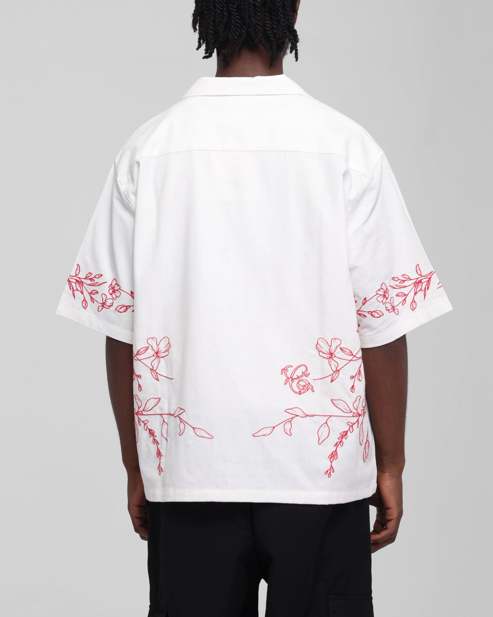 Local Favorite Lightweight Construction Carre Botanica Button Up Shirt Off White