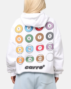 Versatile Design Mesh Backed Hood Carre Break Hoodie White