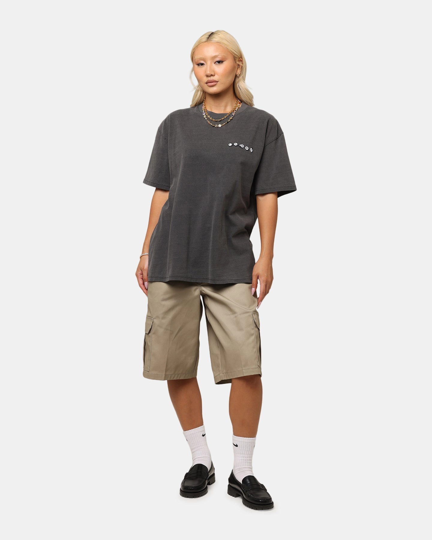 Wrinkle Free Fabric Oeko Tex Certified Carre Break T-Shirt Black Wash
