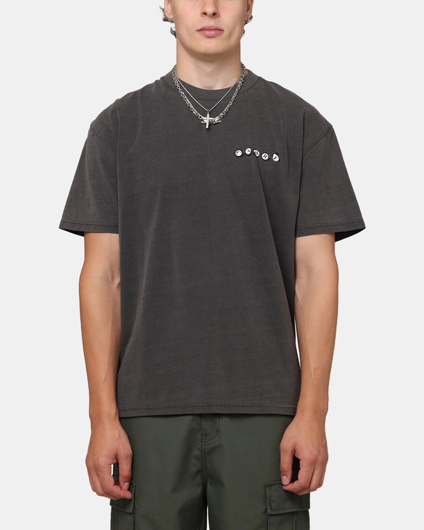 Carre Break T-Shirt Black Wash Camping attire