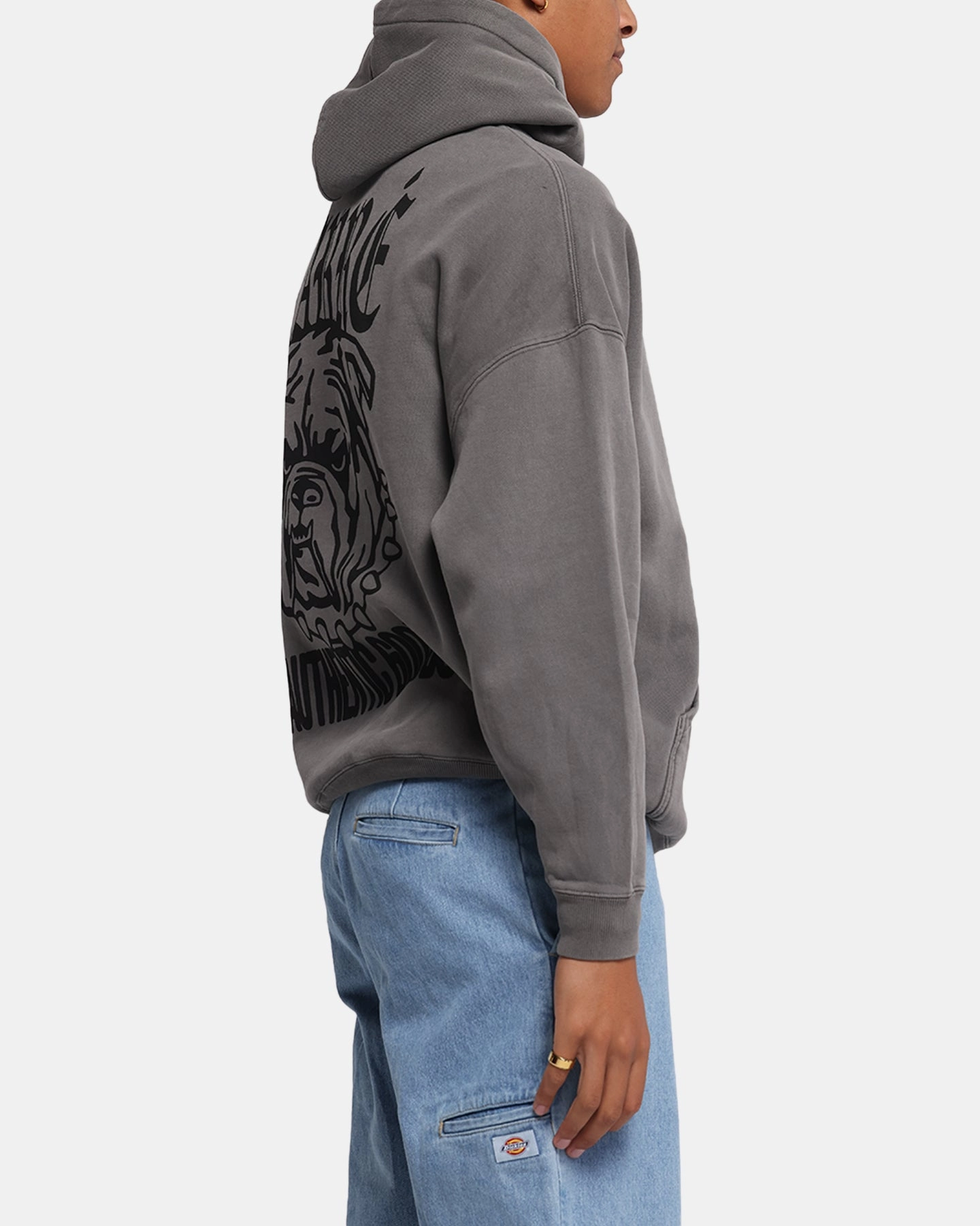 Carre Bulldog Hoodie Washed Charcoal Soft Cool