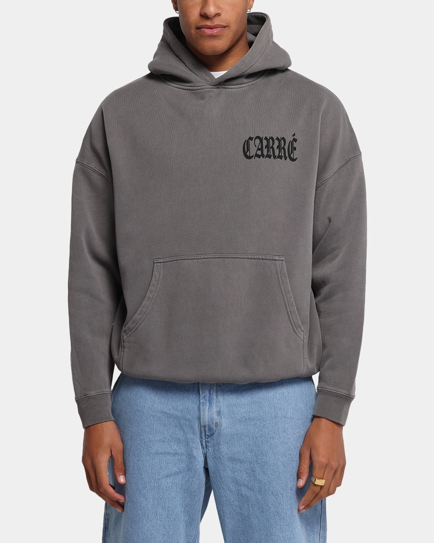 Cultural - valuable Carre Bulldog Hoodie Washed Charcoal