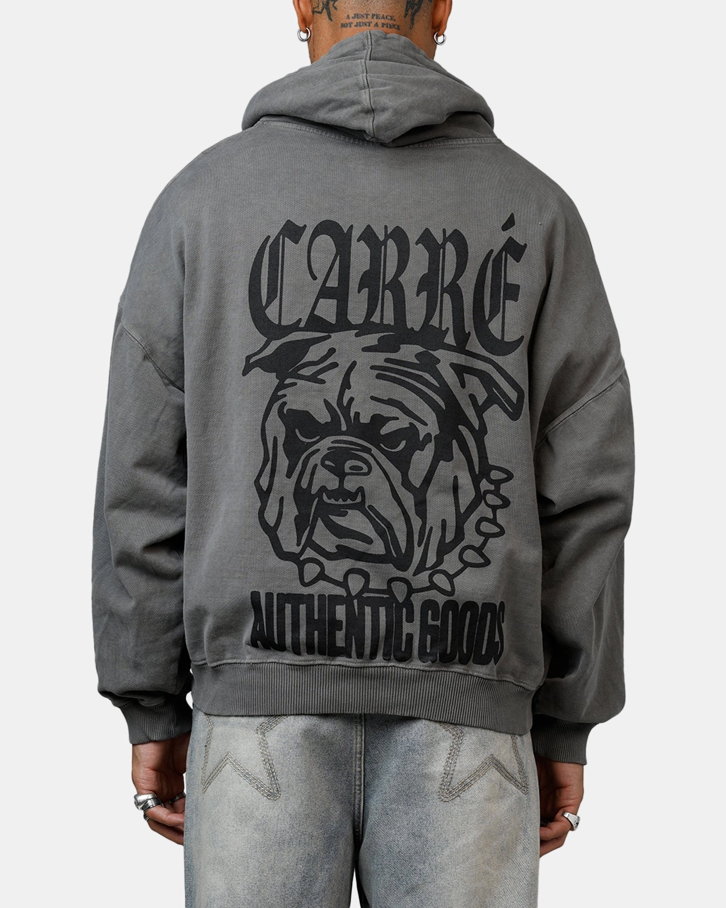 Softshell Outer Layer Carre Bulldog Premium Hoodie Washed Charcoal