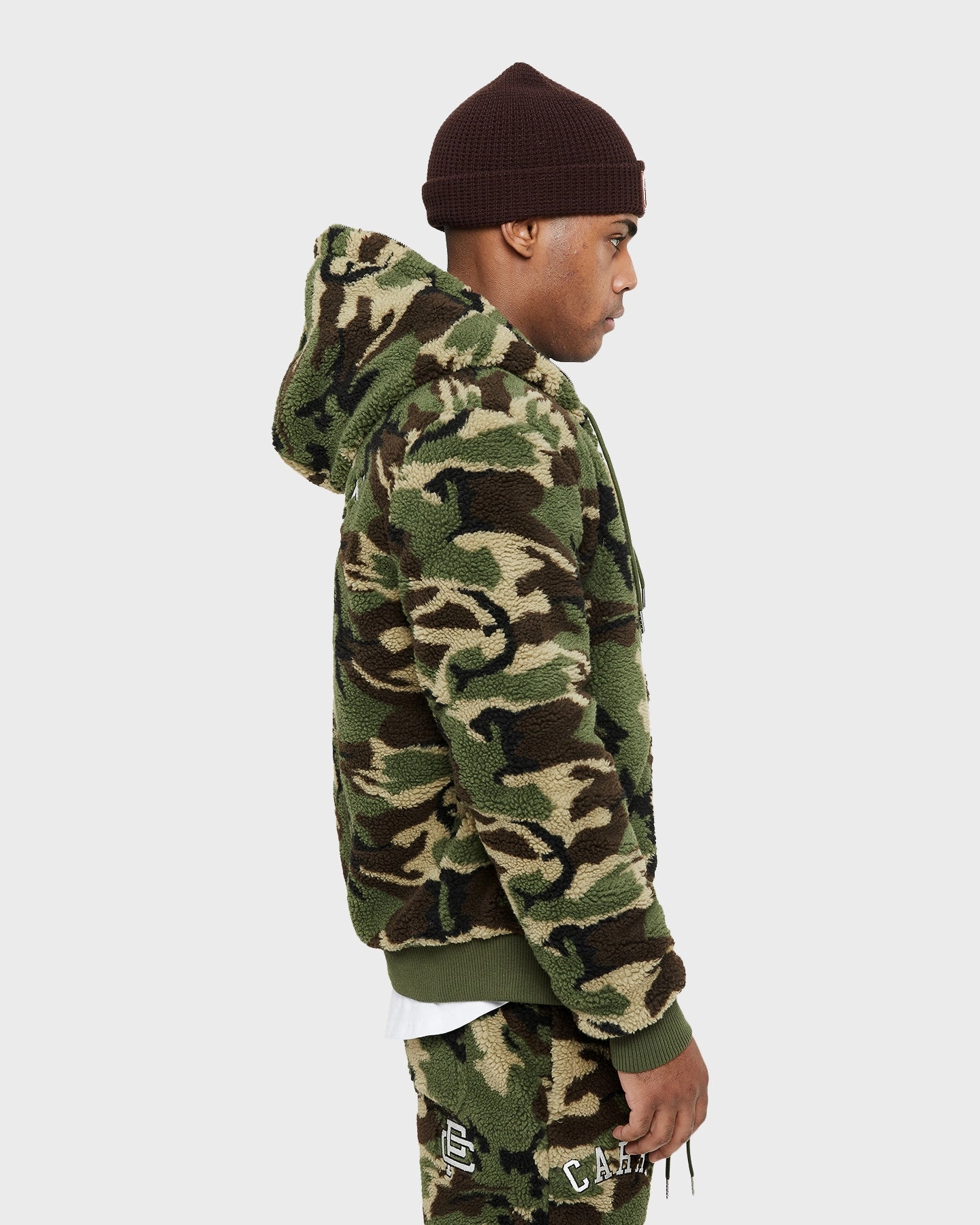 Carre C-Class Polar Fleece Zip Up Jacket Woodland Camo Thermolite Insulation Thank