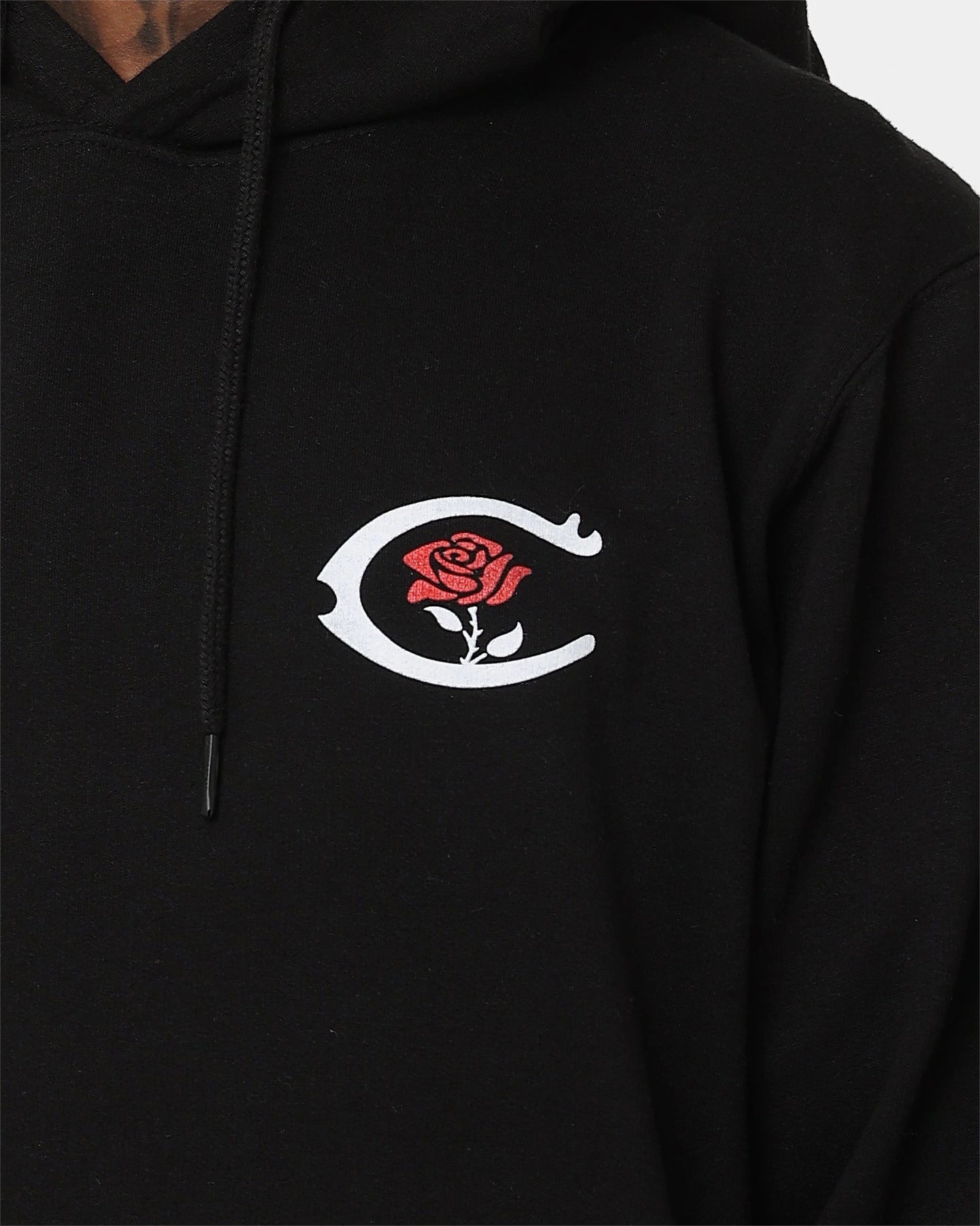 AbrasionResistant Odor Control Treatment Carre C-Rosa Classic Hoodie Black