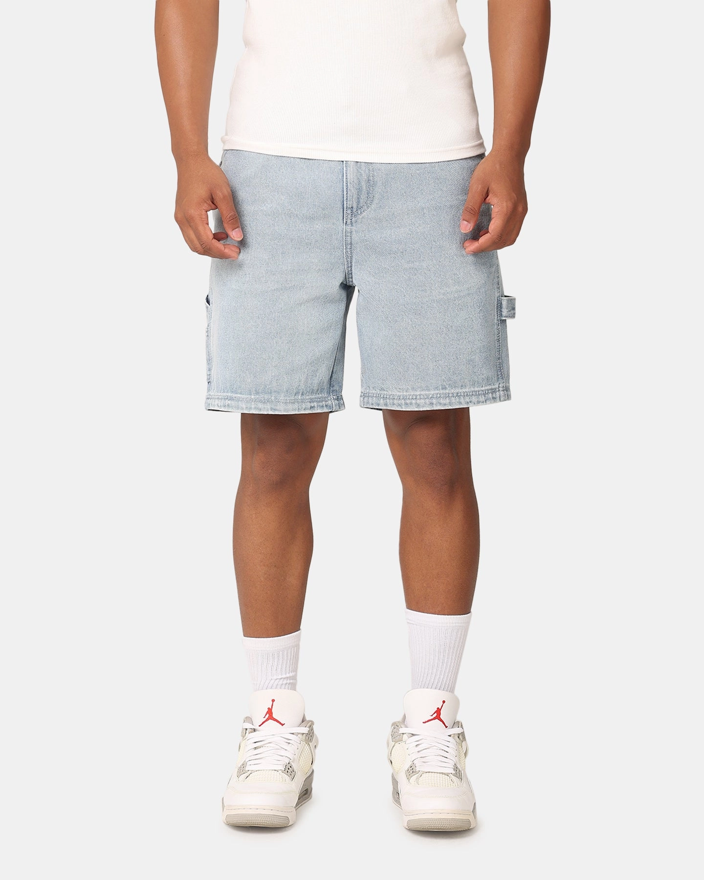 skin friendly Carre C-Star Denim Shorts Light Wash Blue
