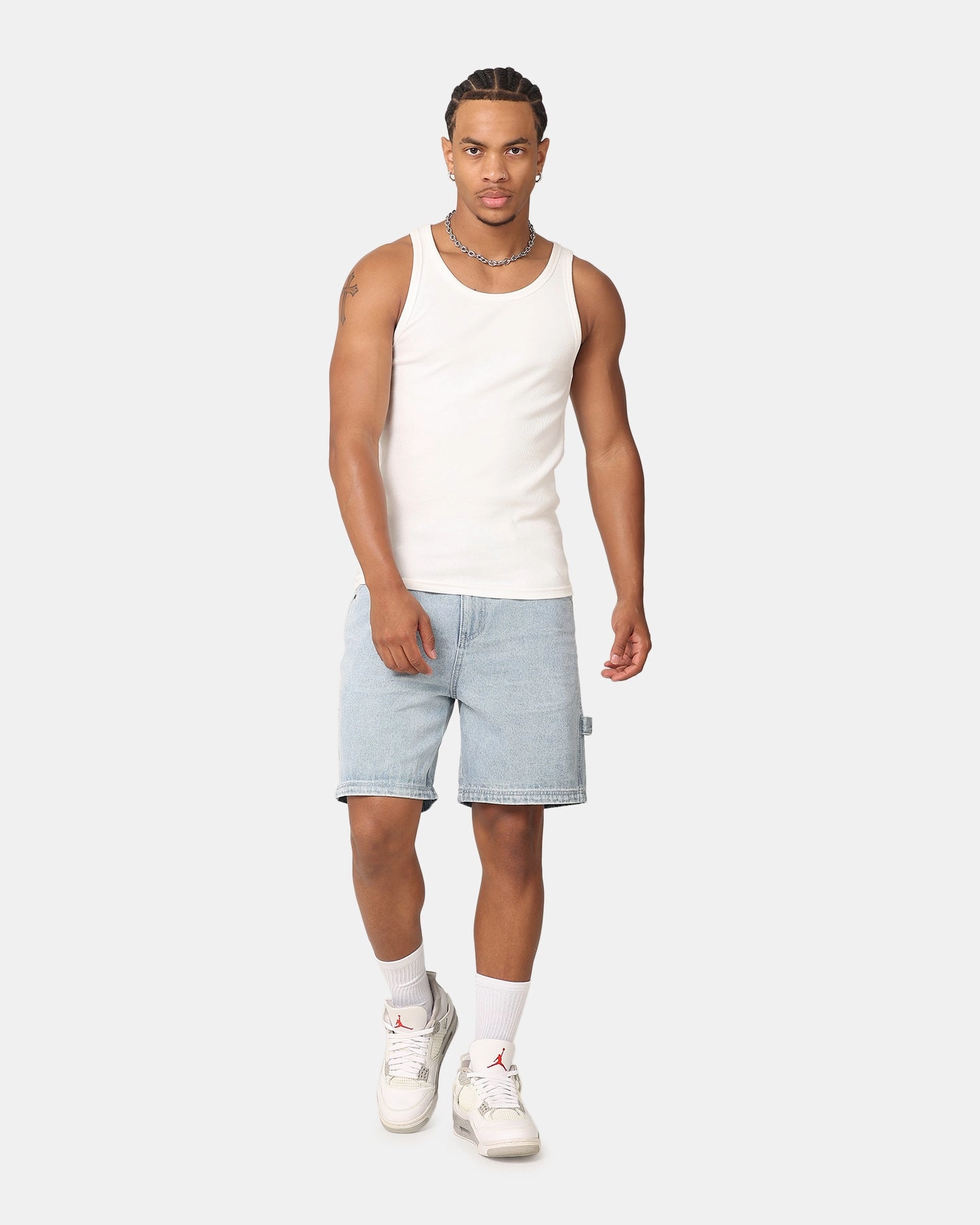 Carre C-Star Denim Shorts Light Wash Blue Hypoallergenic Lining Active Design