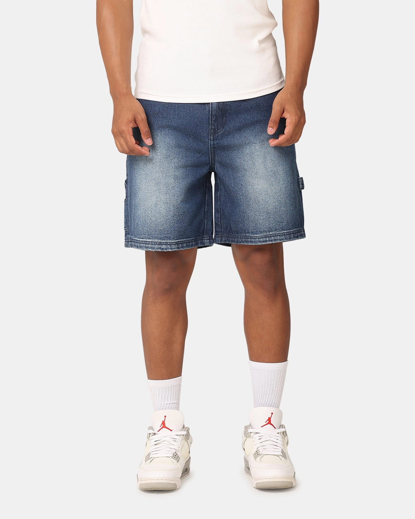 Carre C-Star Denim Shorts Mid Blue Denim Mood Piece