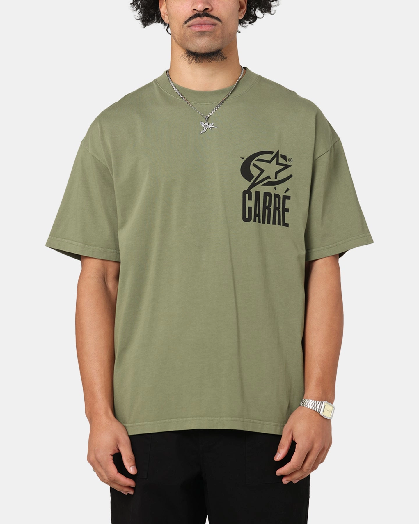 Carre C-Star Drop T-Shirt Khaki AntiStaticFinish MinimalBranding