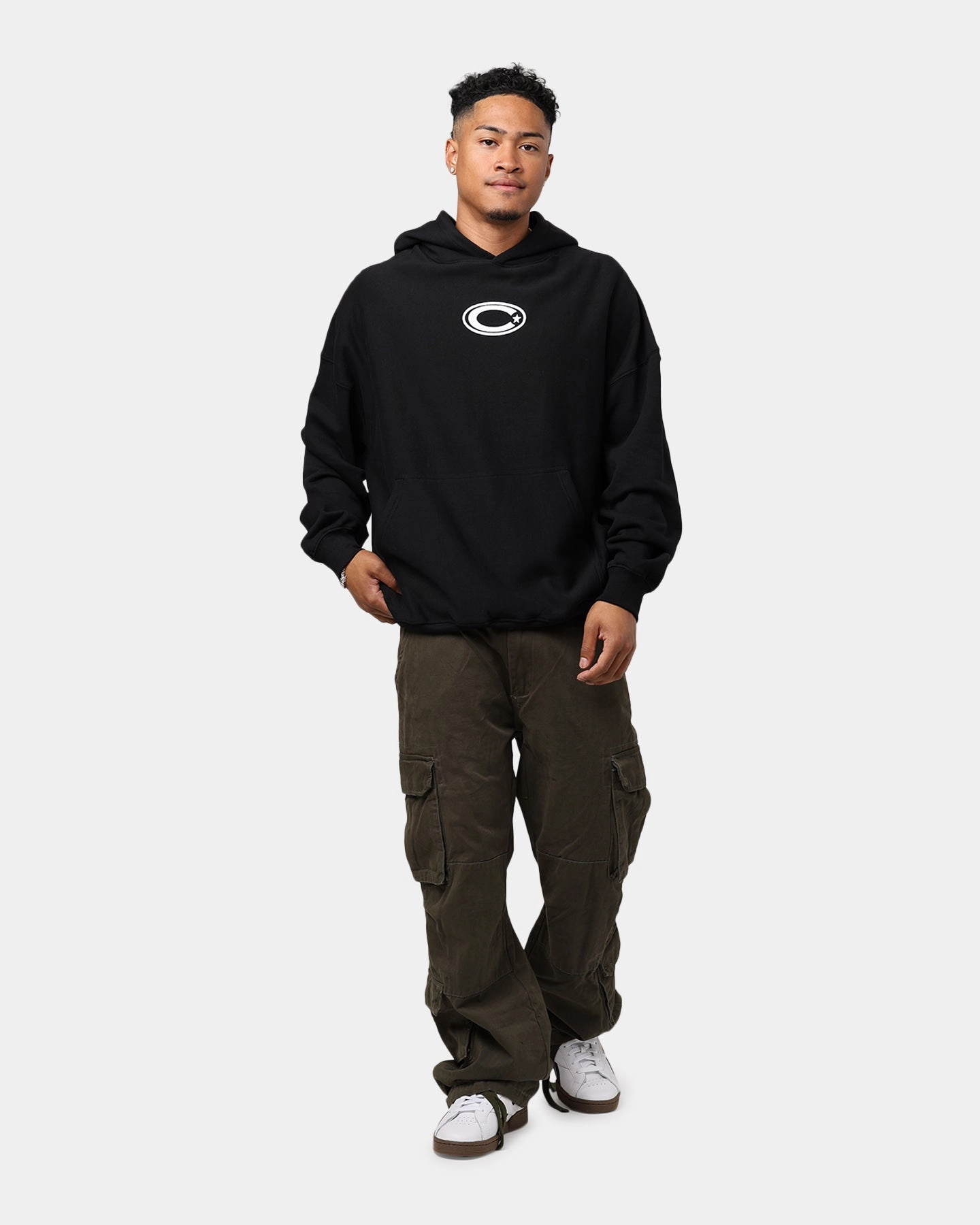 Carre C-Star Oversized Hoodie Black Suggest Weatherproof Zipper