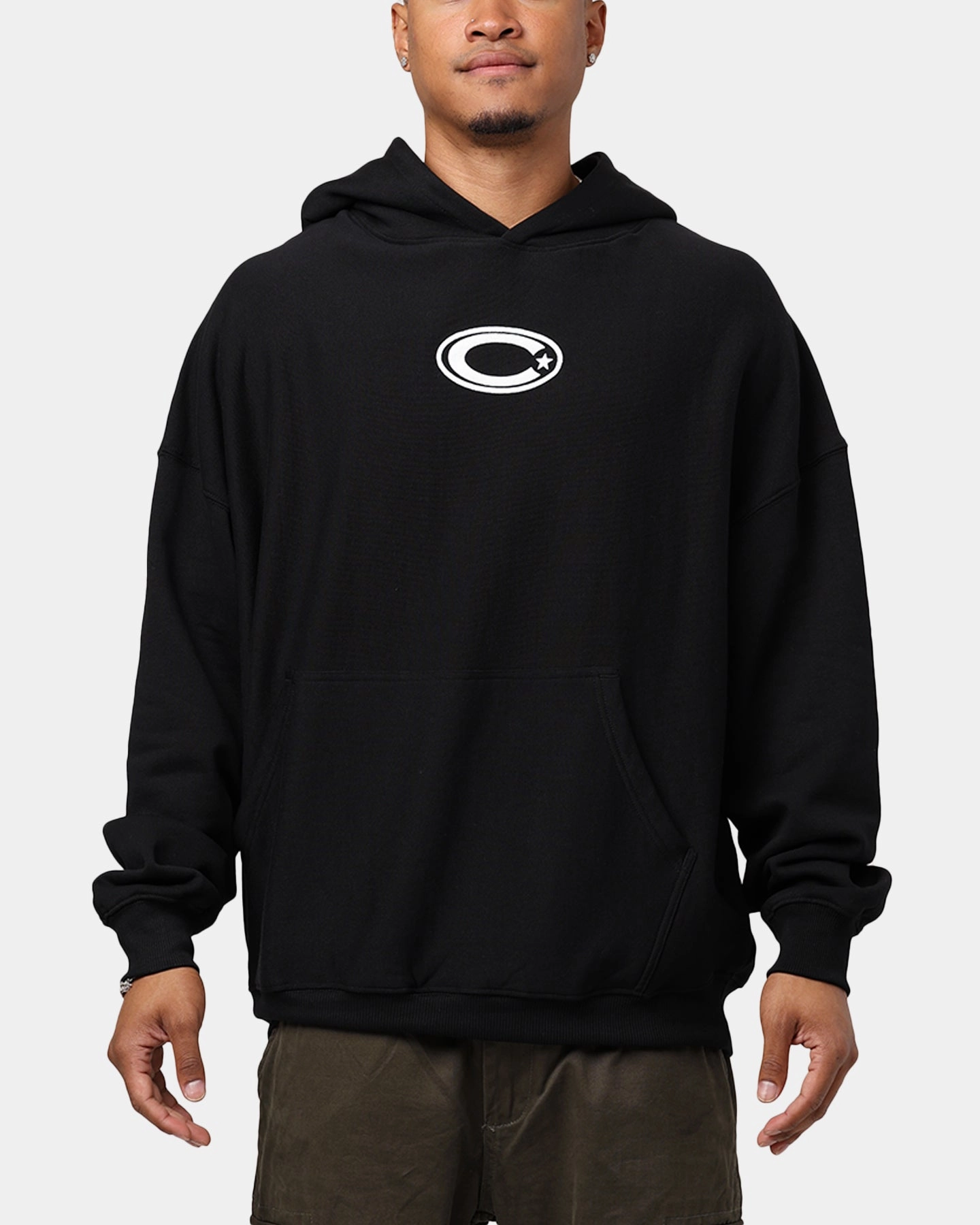 Cold Weather Carre C-Star Oversized Hoodie Black