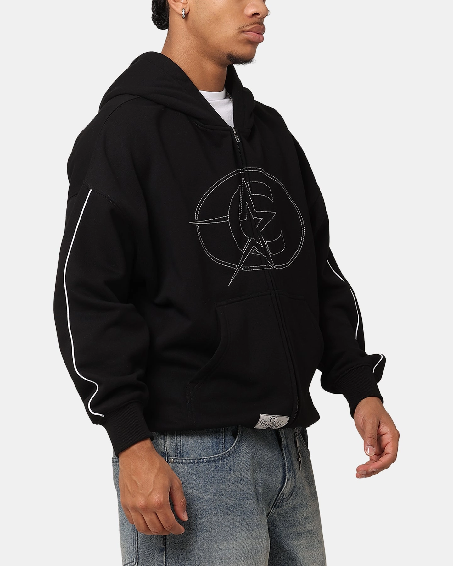 Carre C-Superstar Pipe Zip Hoodie Black YKK Zipper Hardware