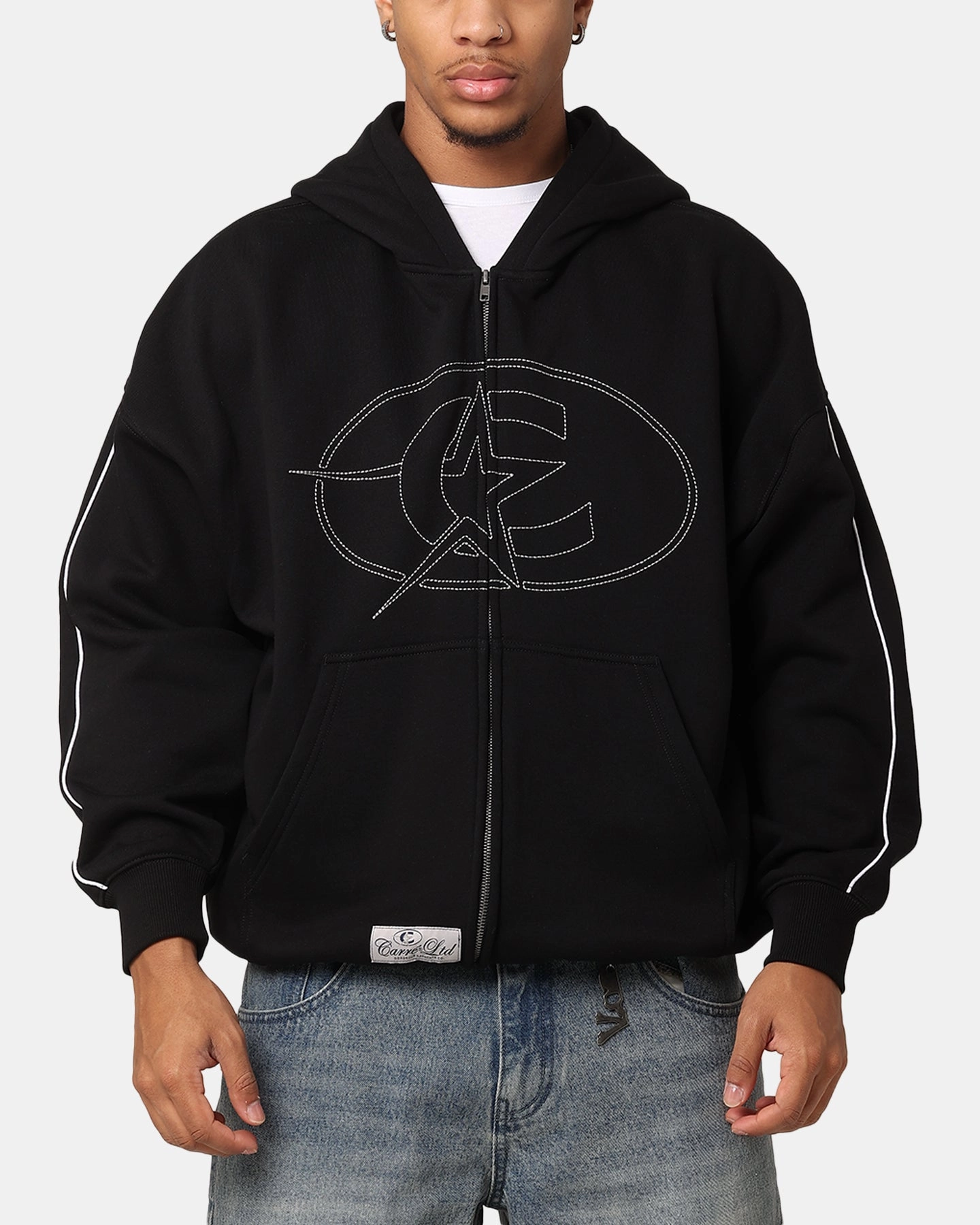 Carre C-Superstar Pipe Zip Hoodie Black Seasonal Function Compression Packed Design